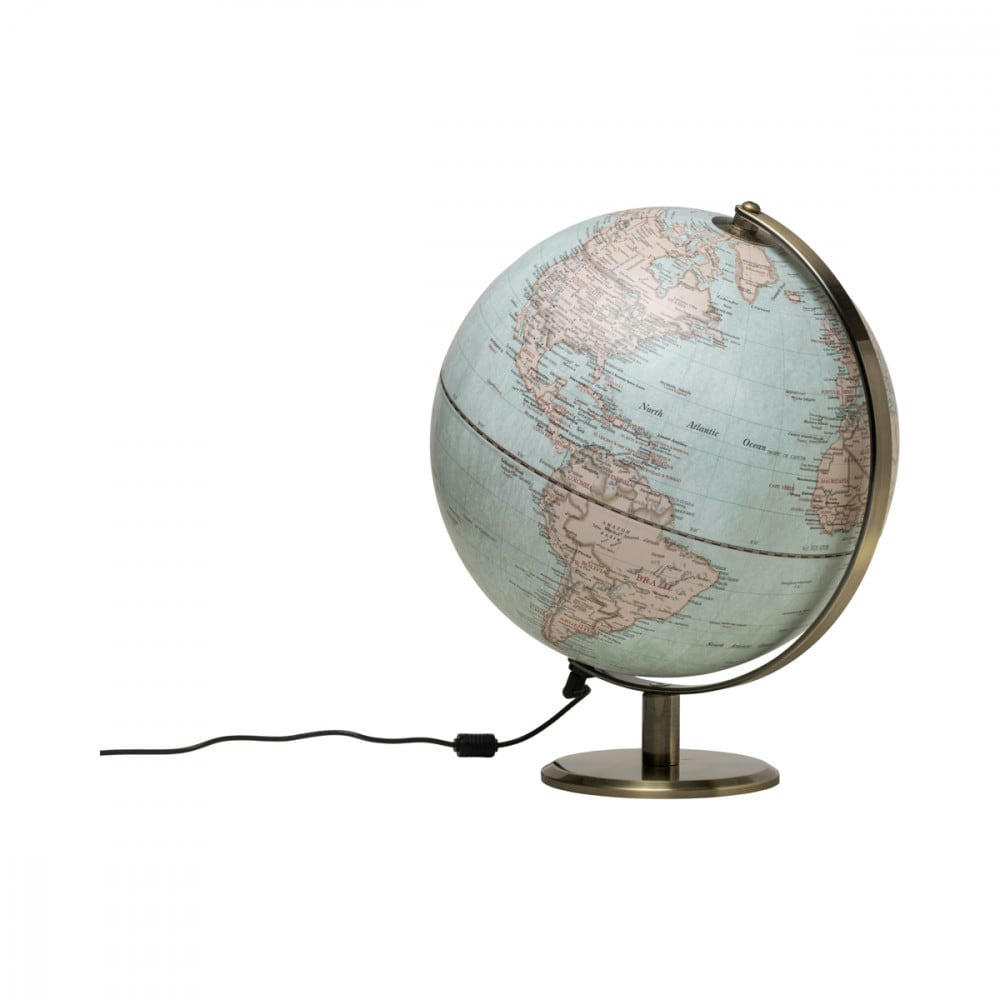 - Globe terrestre lumineux vintage plastique multicolore
