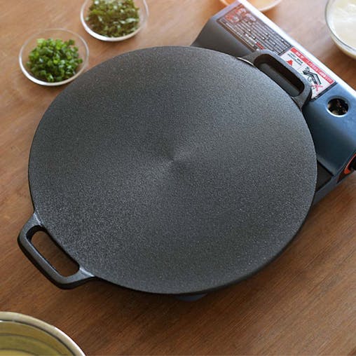 SOGA 2X Cast Iron Induction Crepes Pan Baking Cookie Pancake 40x33cm