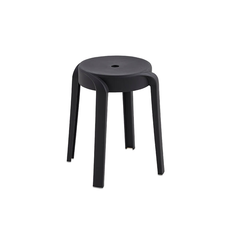 Home Deluxe | Kruk NIVO - Zwart, set van 6 | Stapelbaar