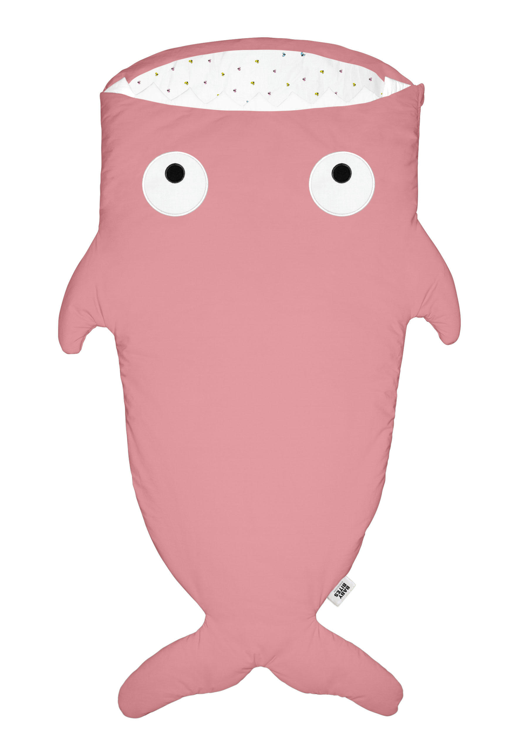 TIBURÓN - Sac de couchage Requin pour enfants 2-6 ans 100% coton Rose