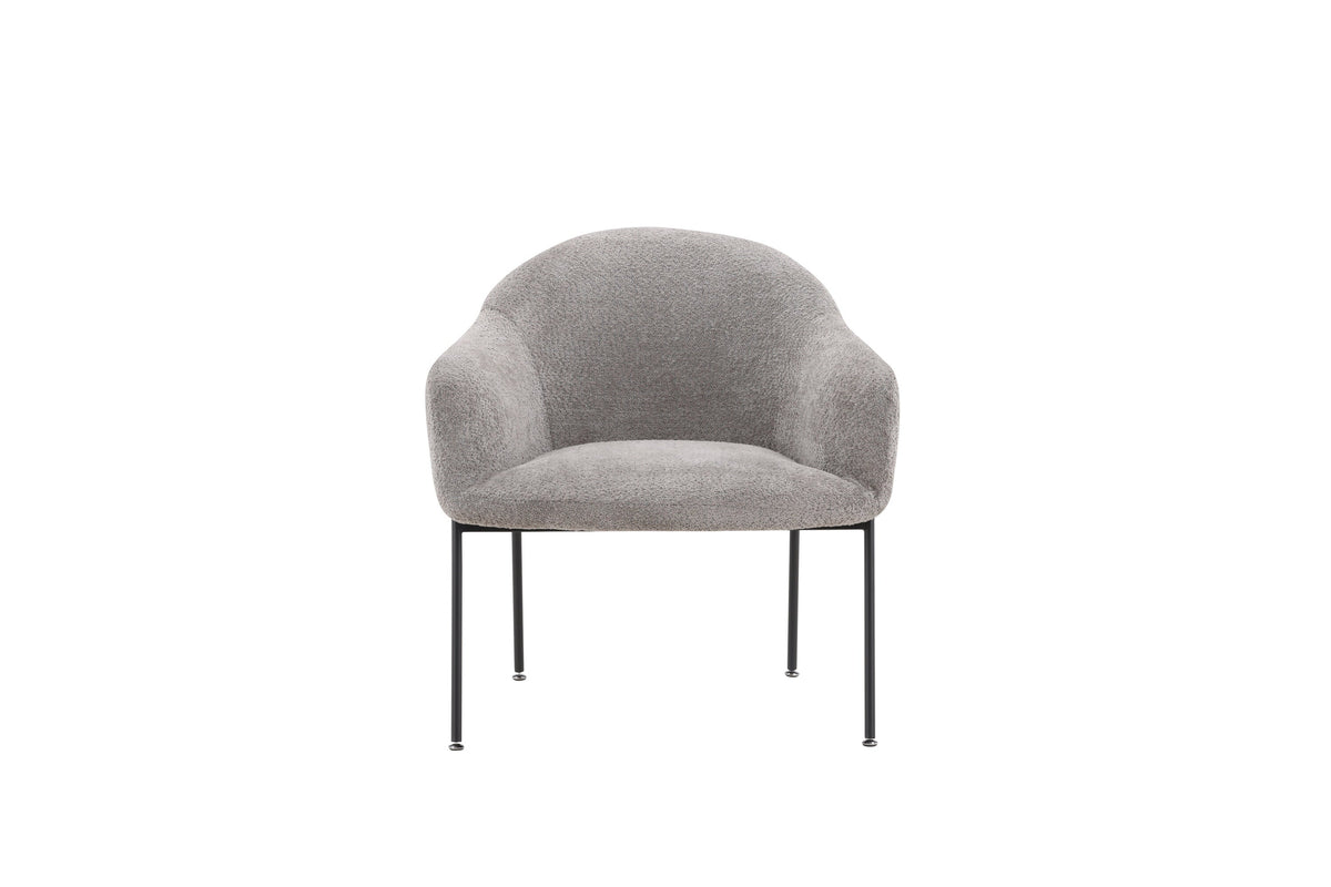 Rebellenclub Fauteuil Vai - Lichtgrijs bouclé