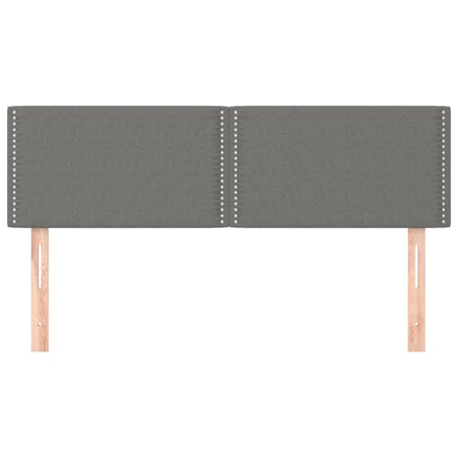 NNEVL Headboards 2 pcs Dark Grey 72x5x78/88 cm Fabric