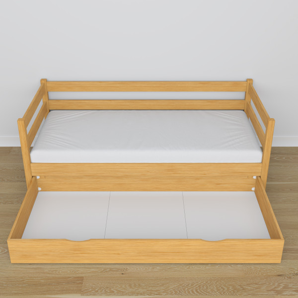 Drewniane łóżko sofa z szufladą N01