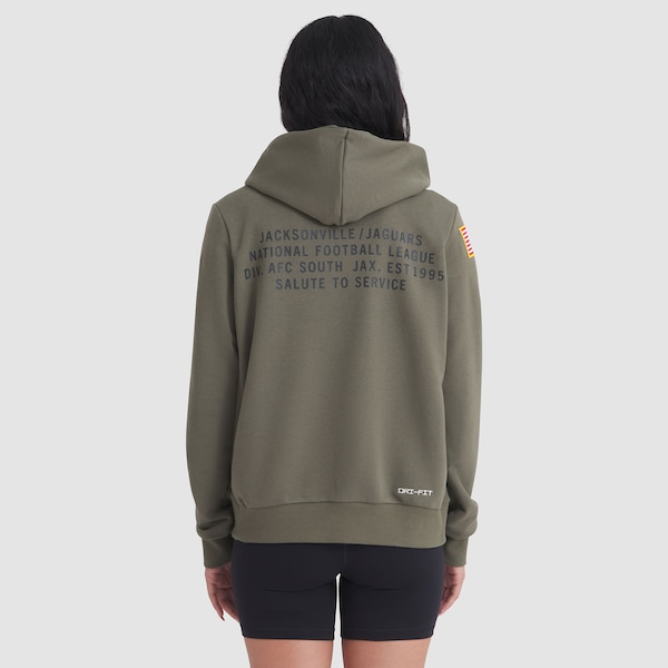 Jacksonville Jaguars Nike Women's 2025 Salute to Service Sideline Standard Issue Dri-FIT Hoodie - Olive