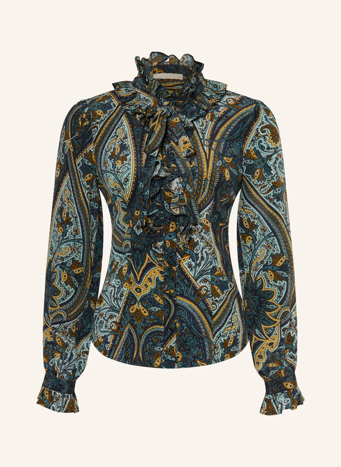 ULLA JOHNSON Seidenbluse CATROUX mit Rüschen