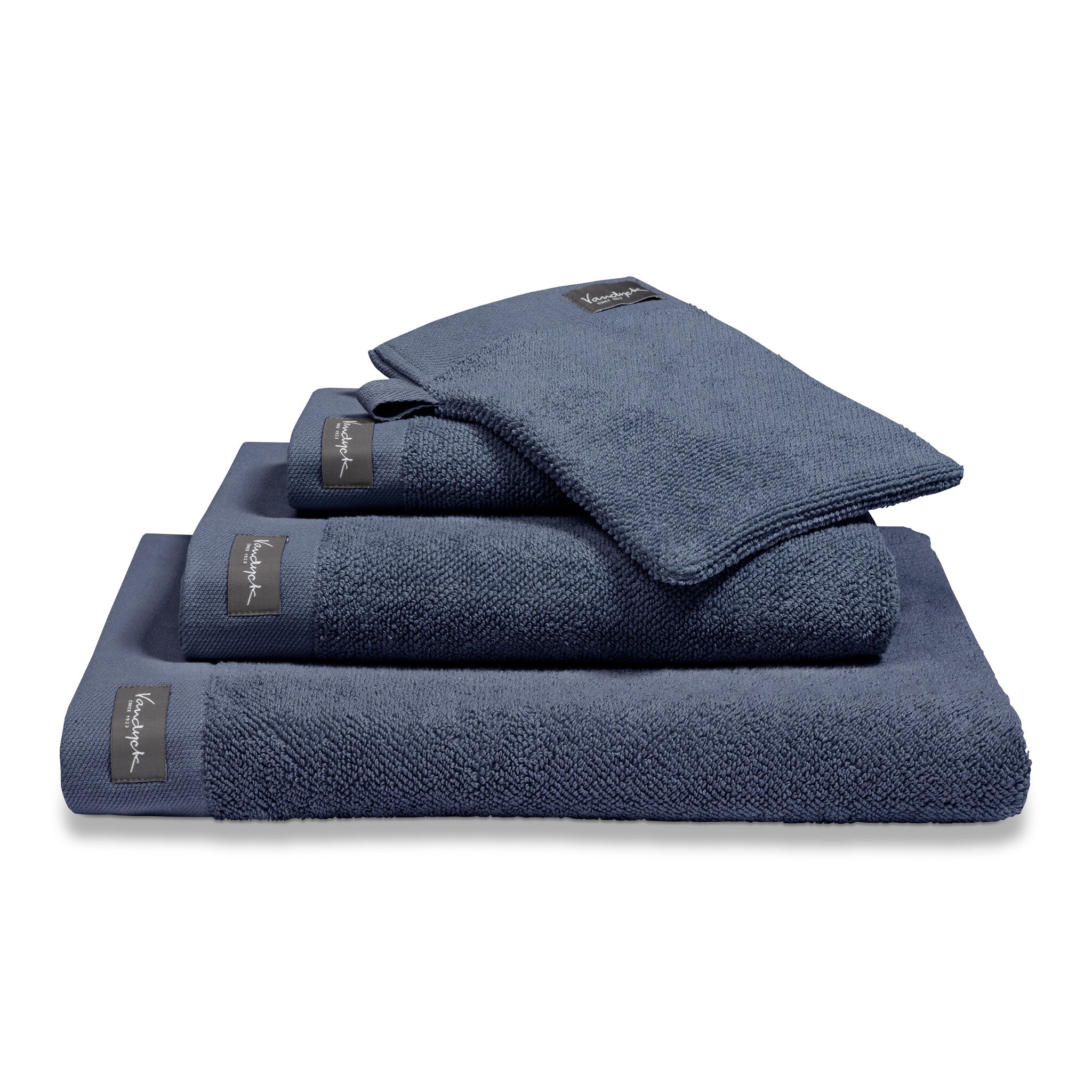Badlaken Home Uni Blue Ink   Blauw   Katoen