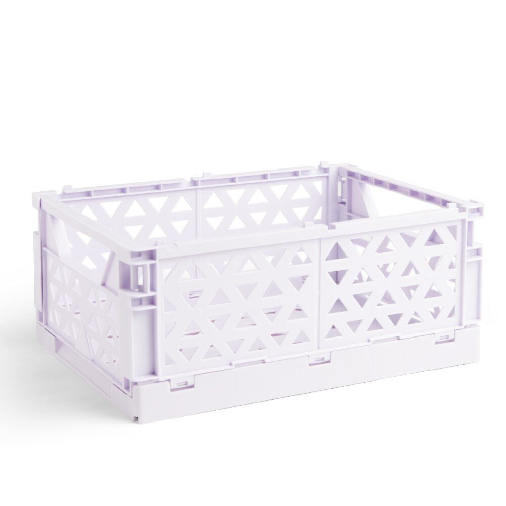 Caisse pliable violet pastel 9,1L - 33x23xH14cm