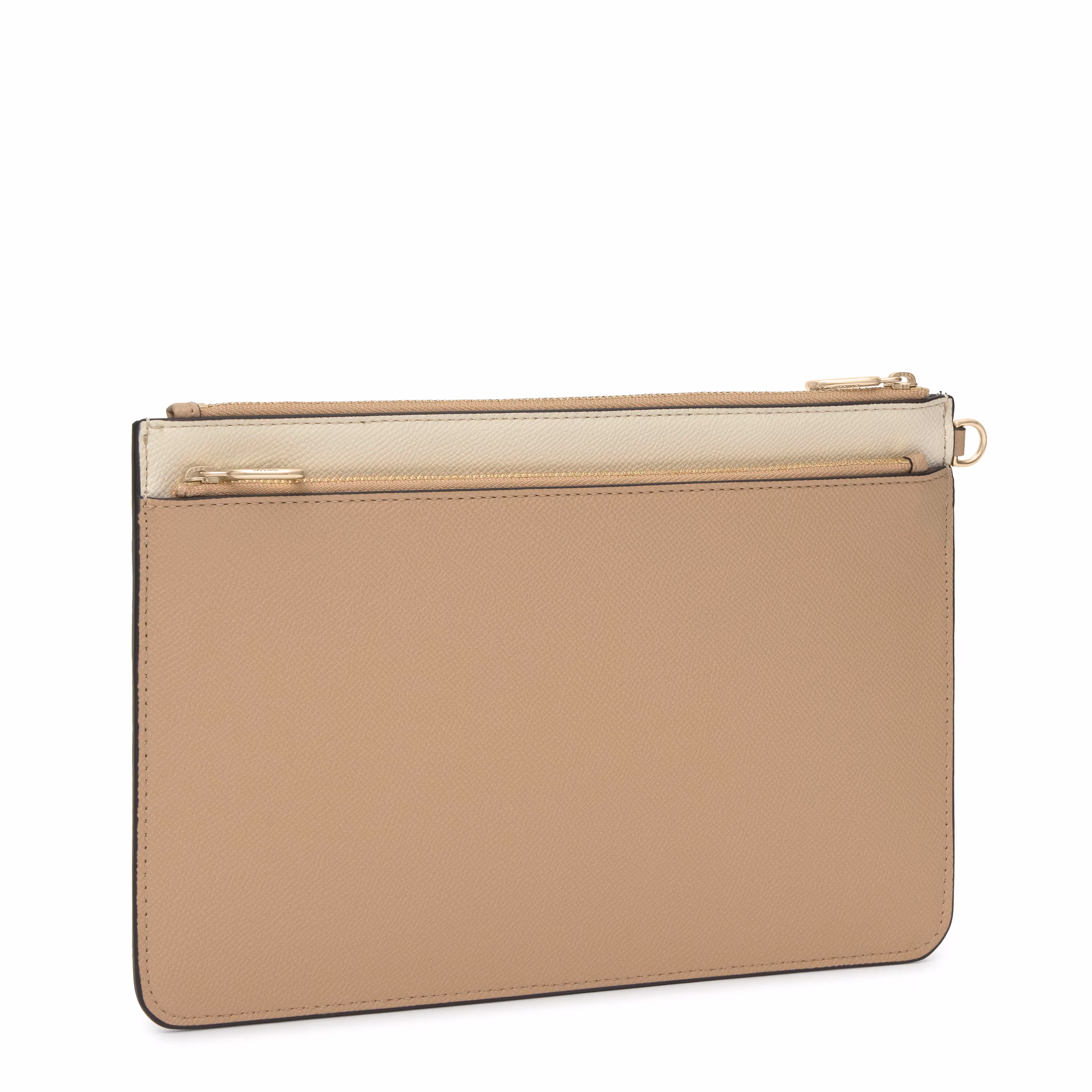Clutch beige y arena Audree Saffinao