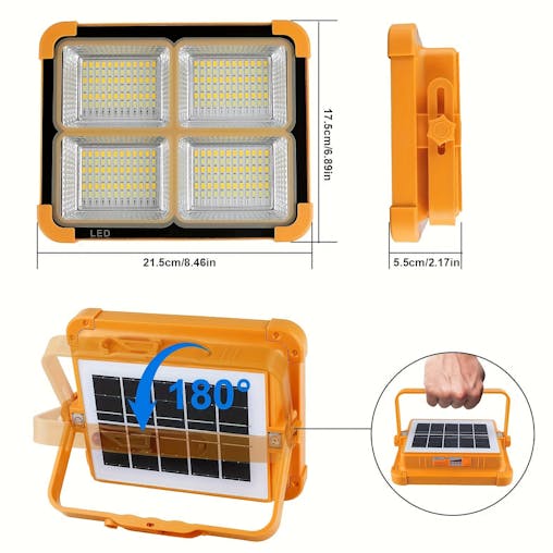 NNETM Portable Solar USB Rechargeable LED Light