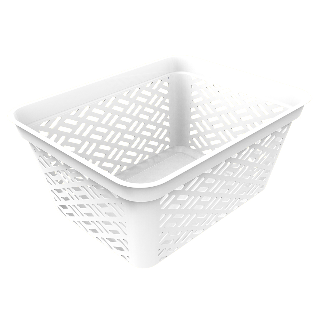 Cesto de arrumação branco alto grande