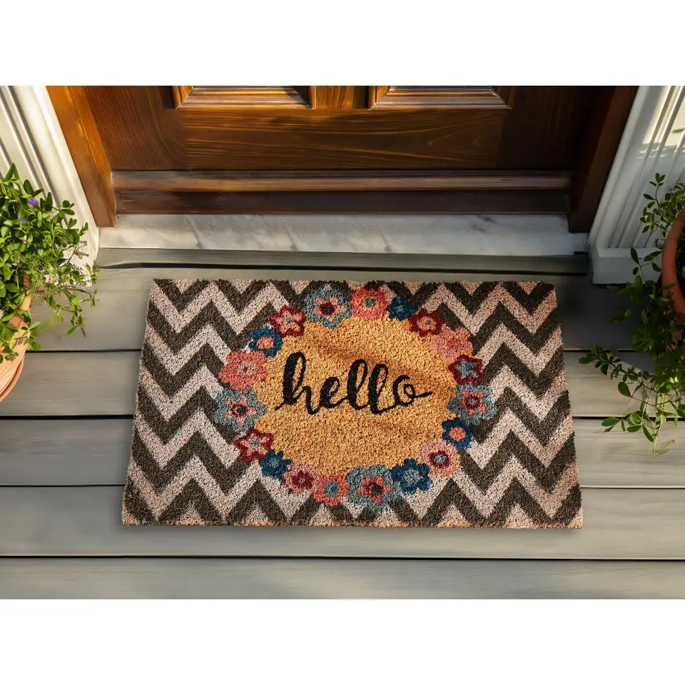 TAHAN - Deurmat - Meerkleurig - 40 x 60 cm - Kokos