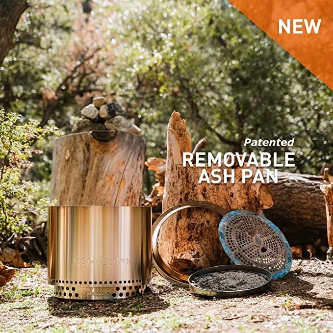 Solo Stove Bonfire 19.5 Smokeless Fire Pit with Removable Ash Pan | Portable Outdoor Fire Pit | Stainless Steel - Wood Burning Lightweight Fireplace | Ideal for 4-6 People  20 lbs