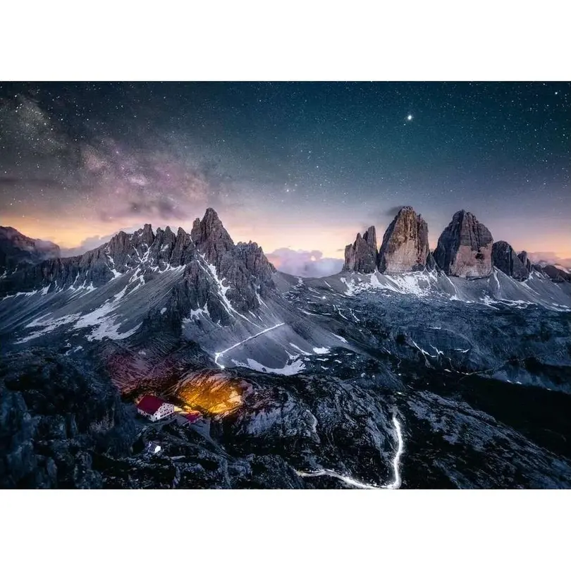 Puzzle 1000er-Set Drei Zinnen, Dolomiten