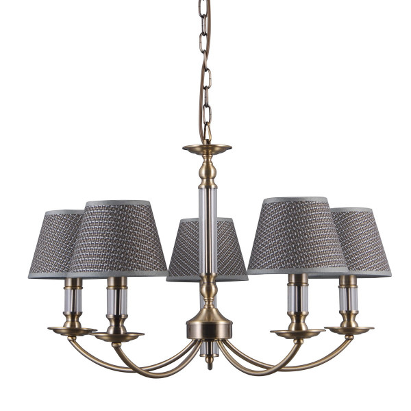Żyrandol brąz antyczny Zanobi 5xE14x40W wym:89x67x67 Italux