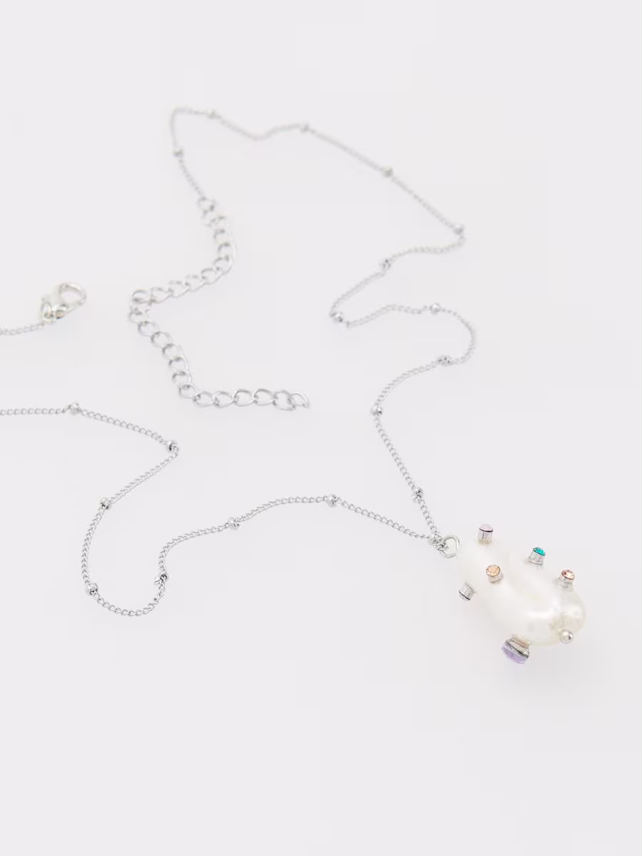 Necklace With Natural Pearl Pendant