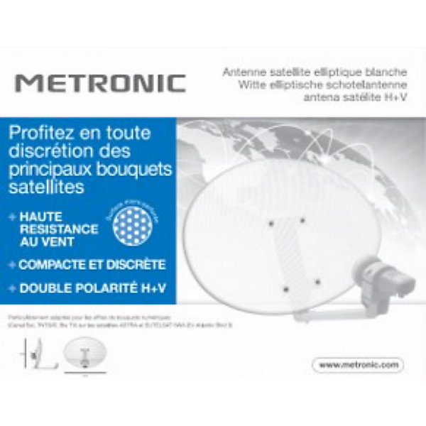 Parabole acier elliptique   LNB