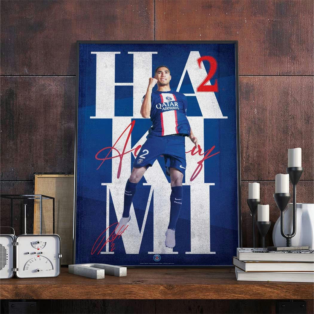 FOOT - Affiche Foot - PSG Street Achraf Hakimi 40x60cm