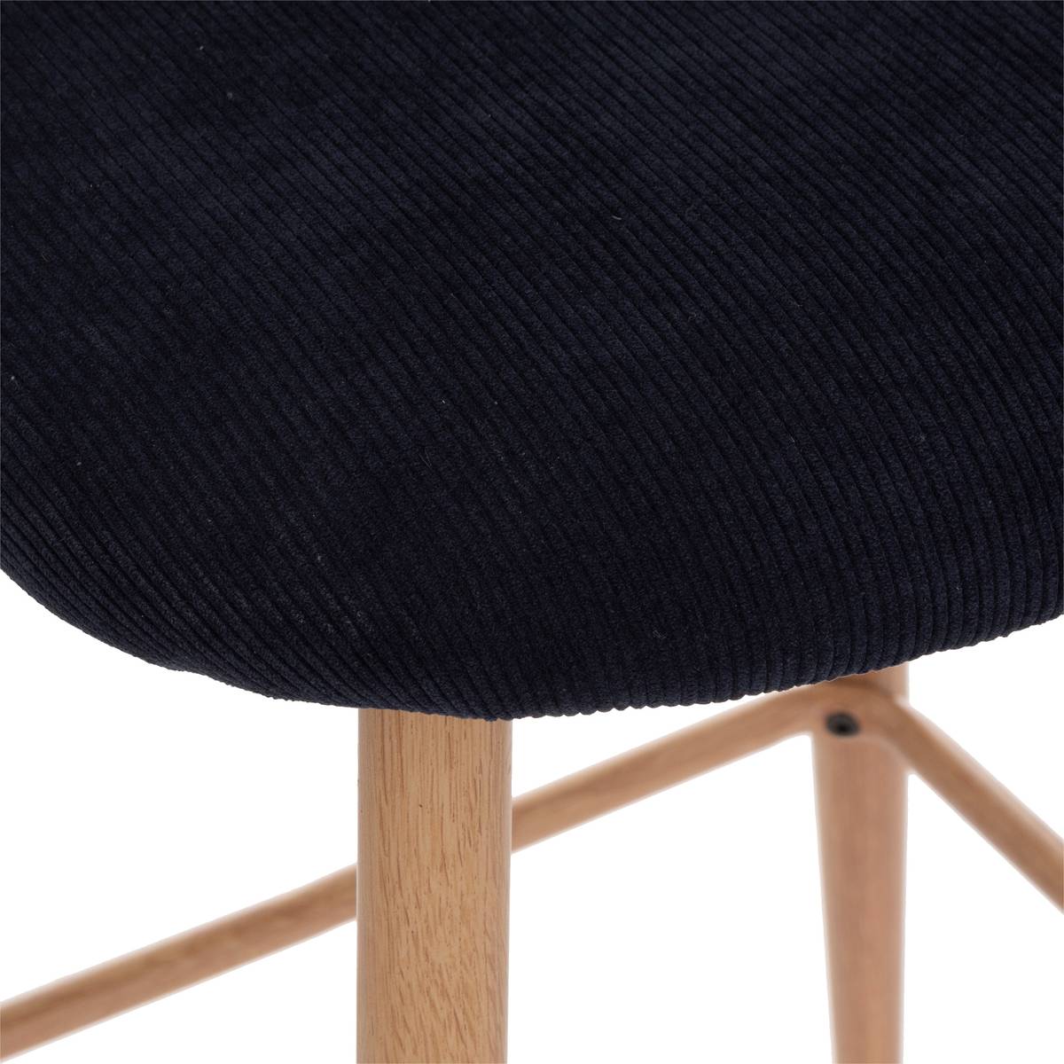 Bar chair "Celeste" Corduroy, Ink Blue
