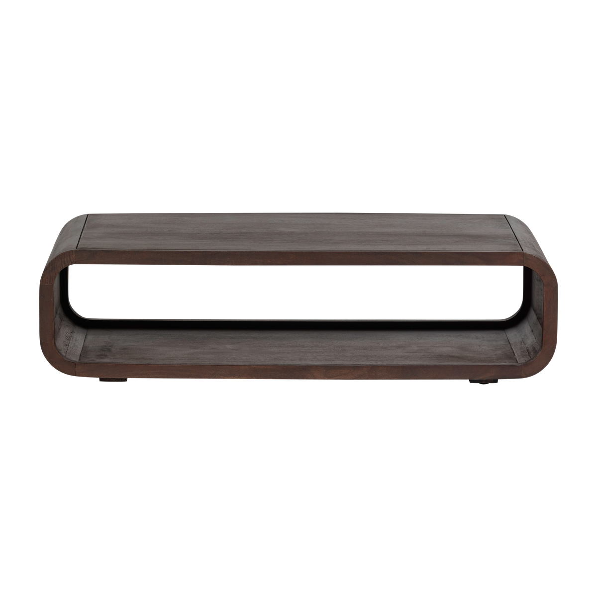 WOOOD salontafel Kinu - Mangohout - Donkerbruin - 32x120x60