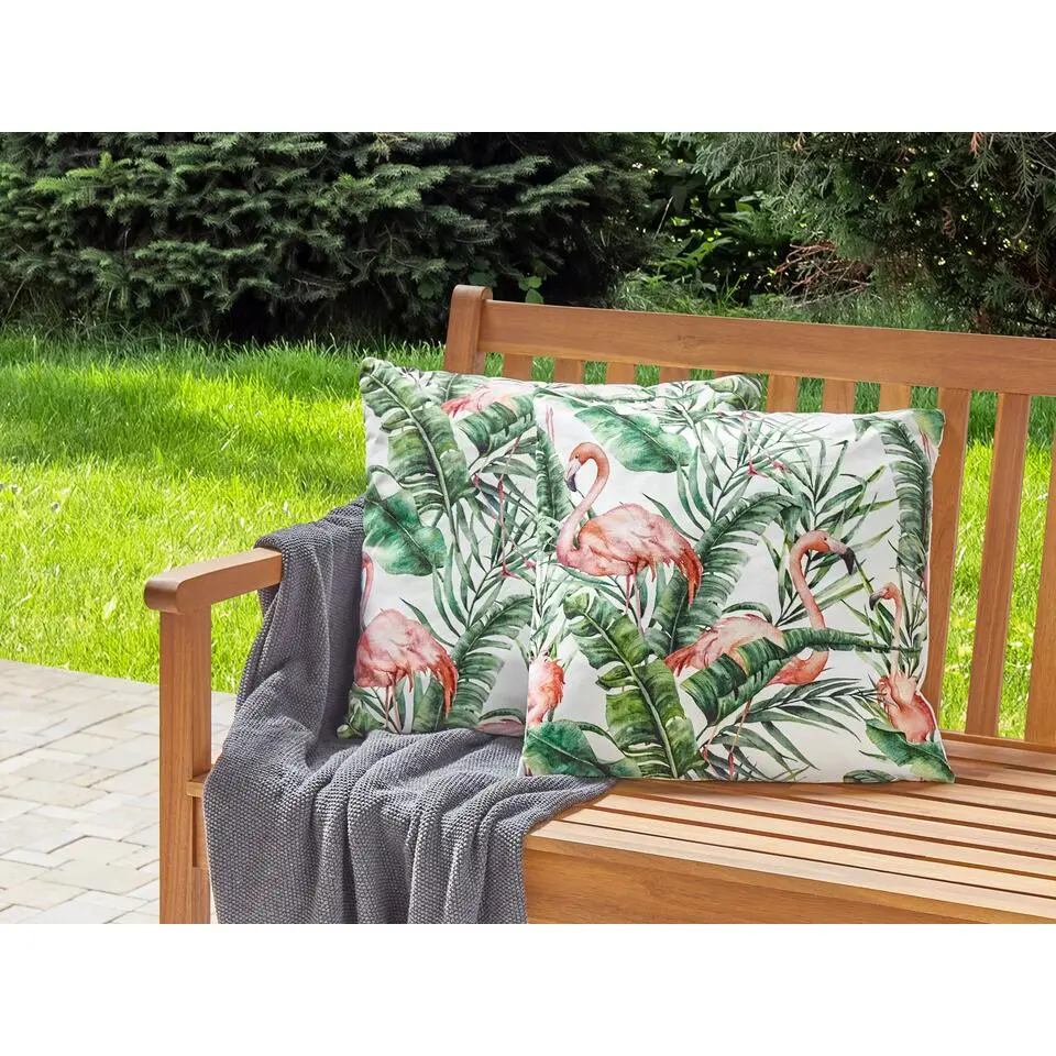 ELLERA - Tuinkussen set van 2 - Multicolor - 45 x 45 cm - Polyester