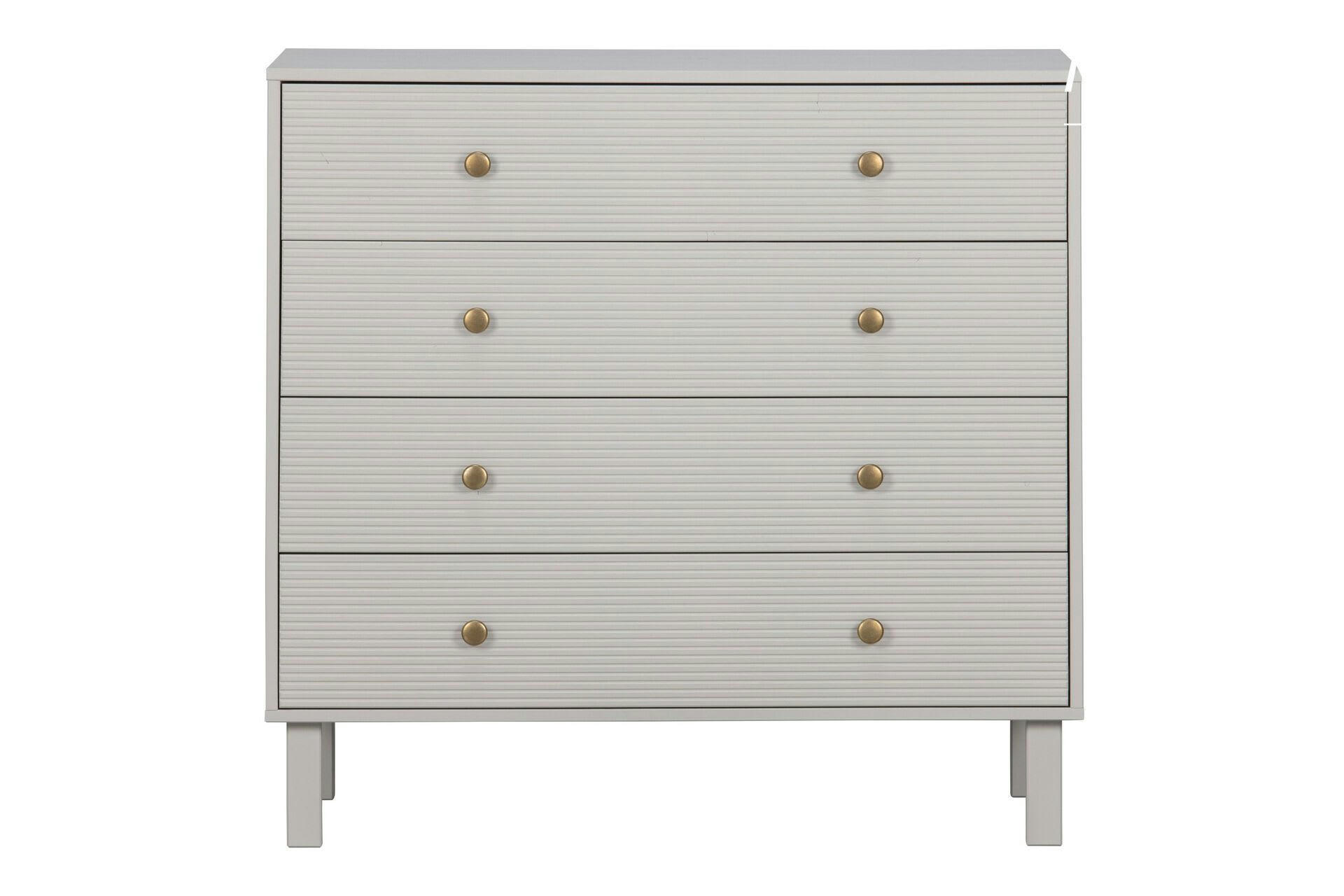 TABLO - Commode avec 4 tiroirs en pin gris clair