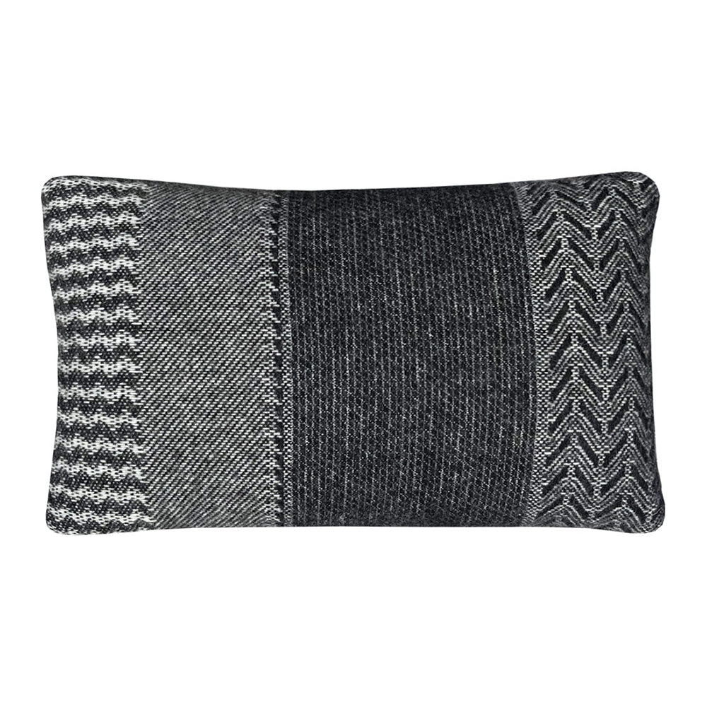 Malagoon Uptown Wollen Sierkussen 35 x 60 cm - Zwart