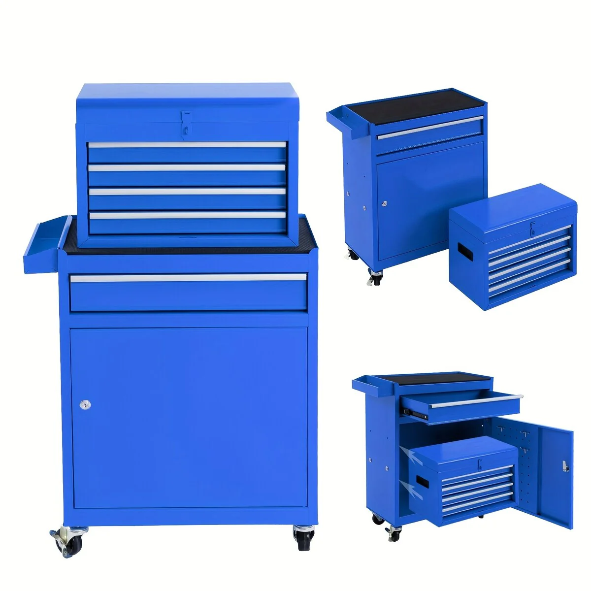 5-Drawer Rolling Tool Chest with Wheeks, Detachable Large Tool Cabinet Mobile Steel Tool Storage Organizer