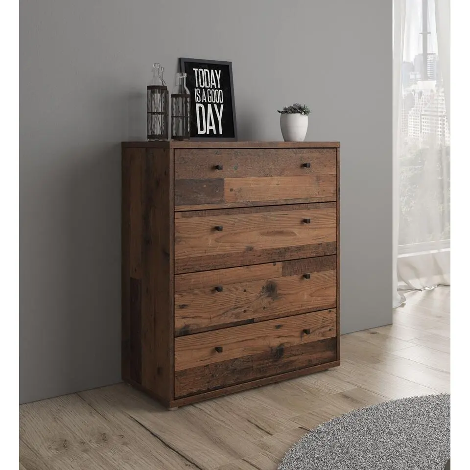 Meubella - Ladekast Tonga - Old wood - 74 cm