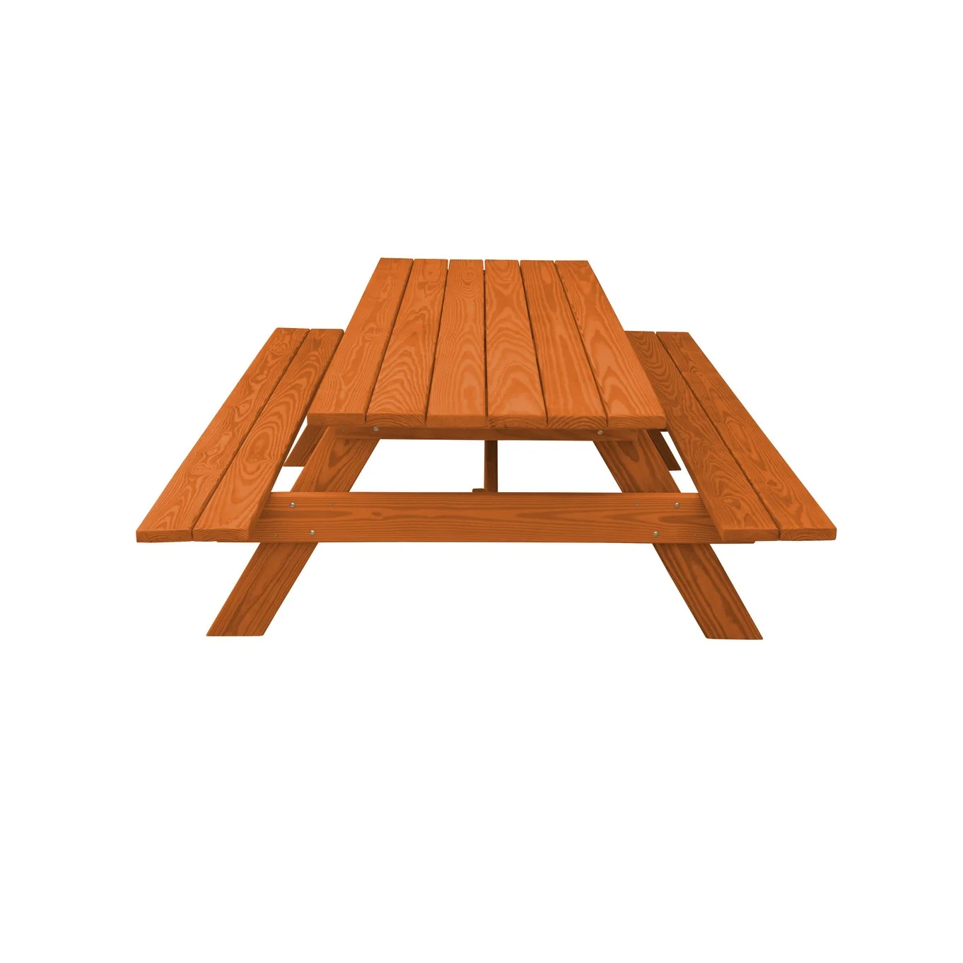 HomeRoots 94 Red Solid Wood Outdoor Picnic Table