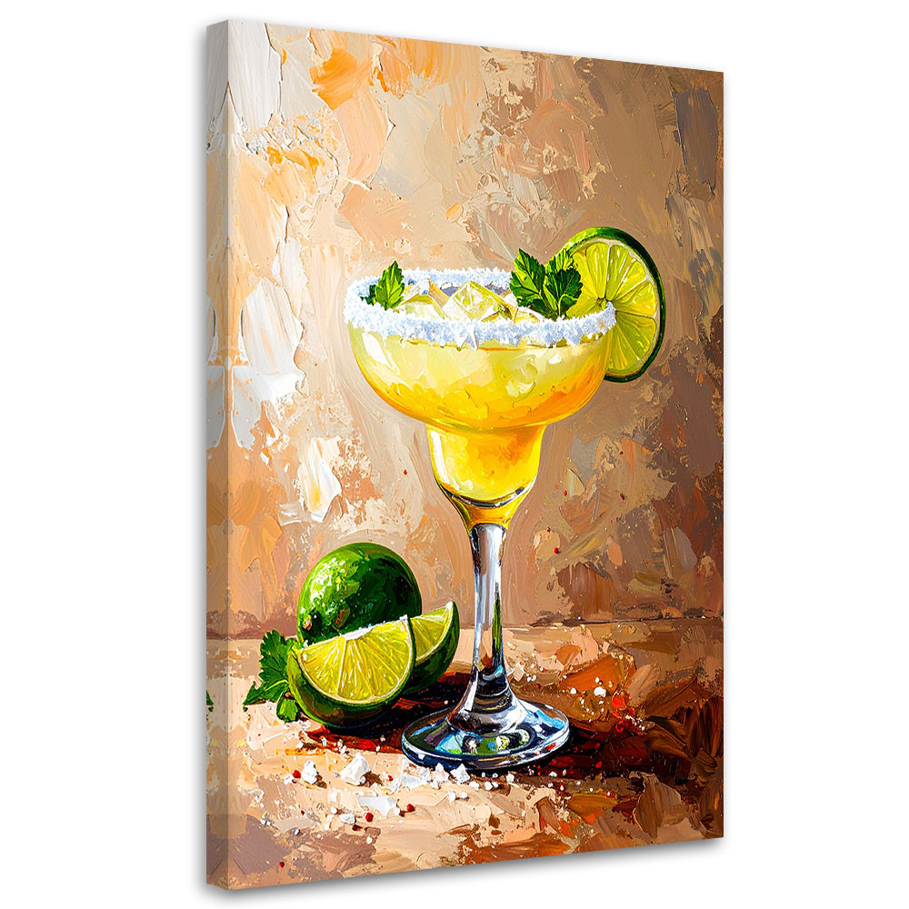 Obraz do kuchni baru jadalni, Margarita Recipe Coctail 20x30