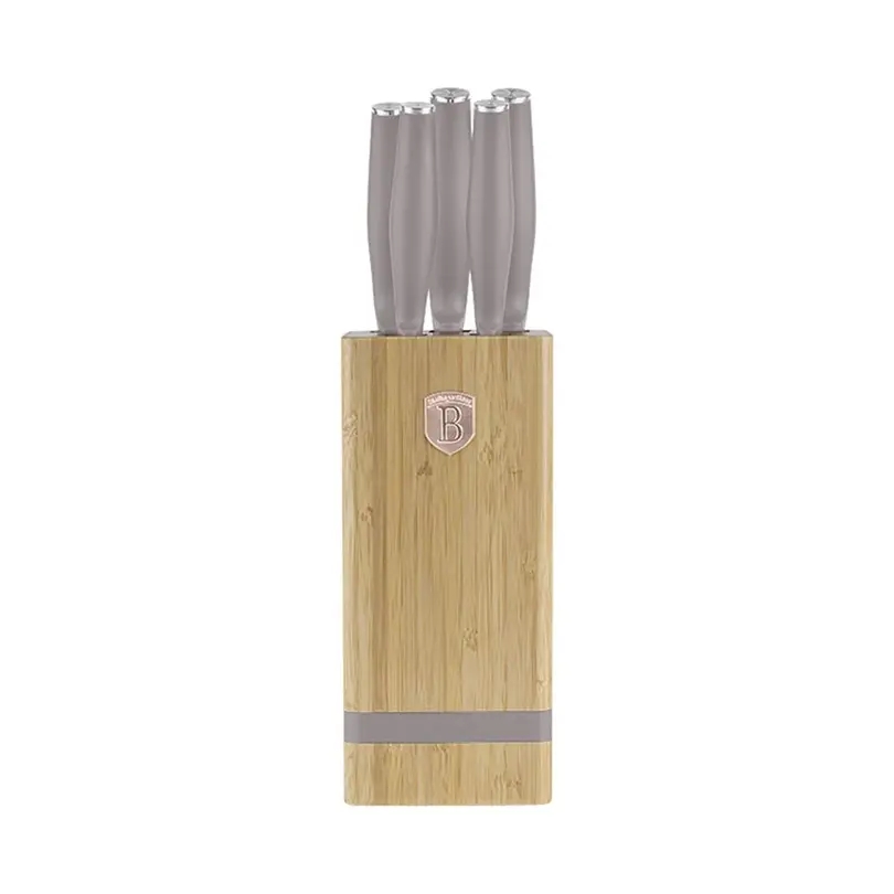 Messerblock 6er-Set Taupe Collection