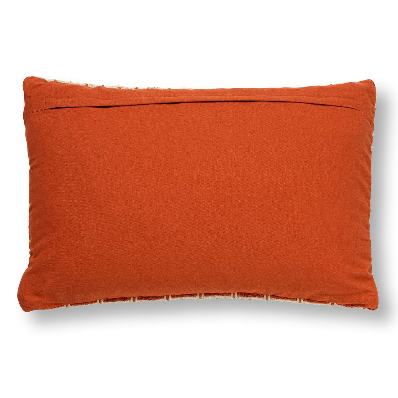 DANA - Housse de coussin orange en coton-40x60 cm avec un motif à carreaux