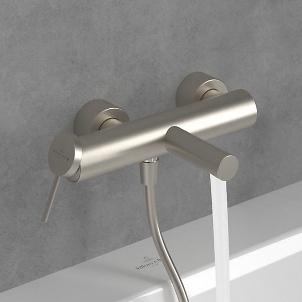 Mitigeur bain douche mécanique VILLEROY ET BOCH Loop &Friends Brushed Nickel Matt