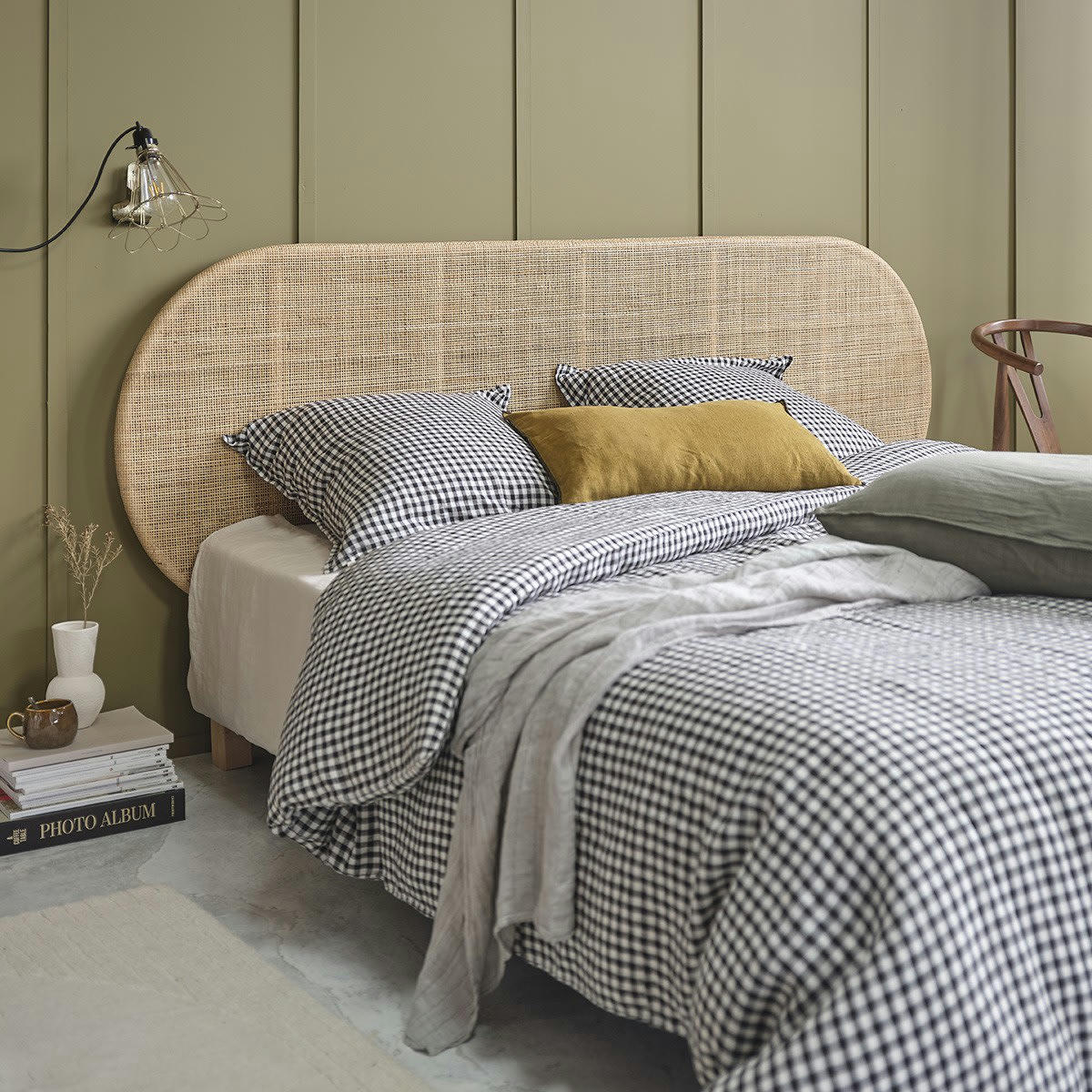 JANE - Tête de lit en rotin L180