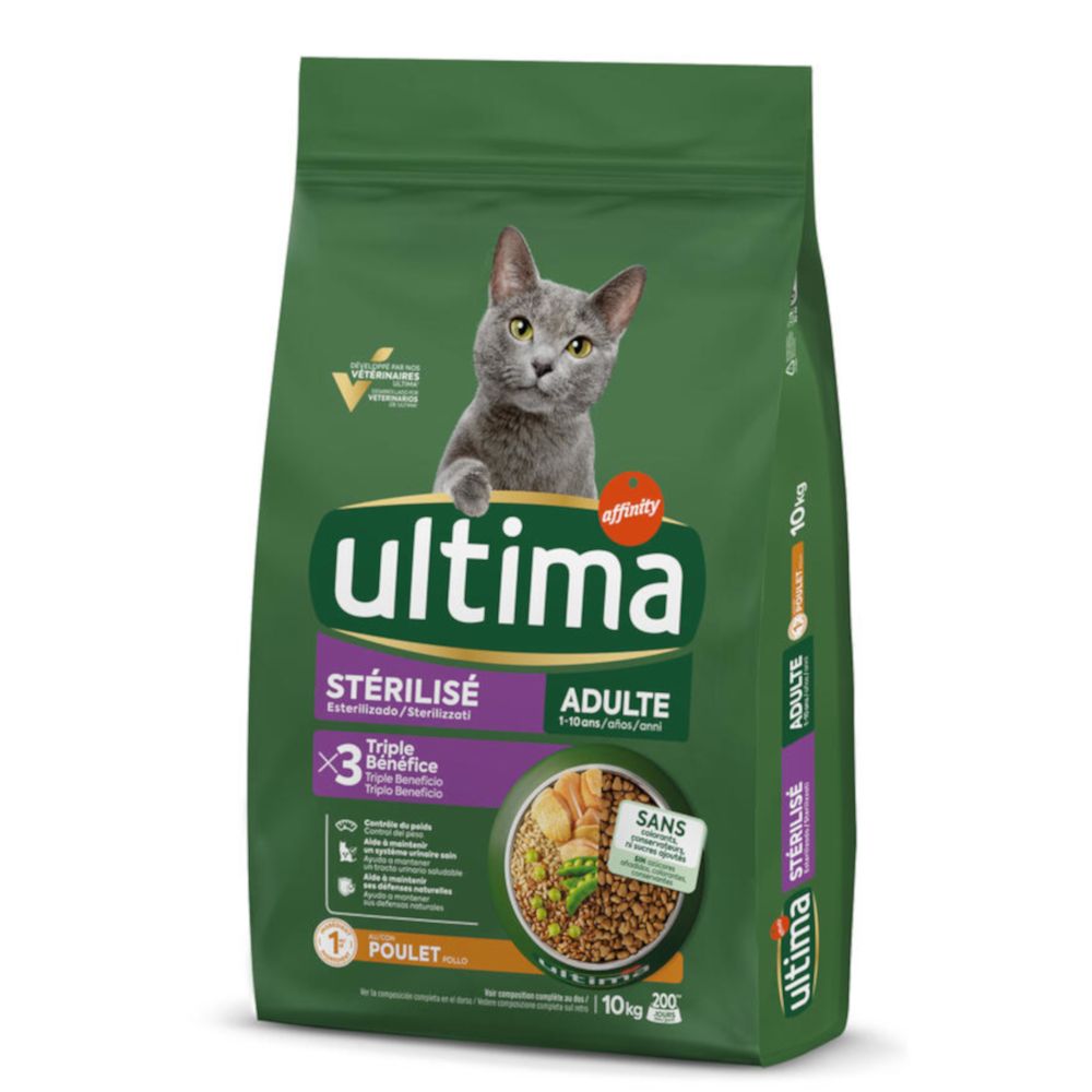 10kg/7.5kg Ultima Dry Cat Food - 2kg/1.5kg Free! *