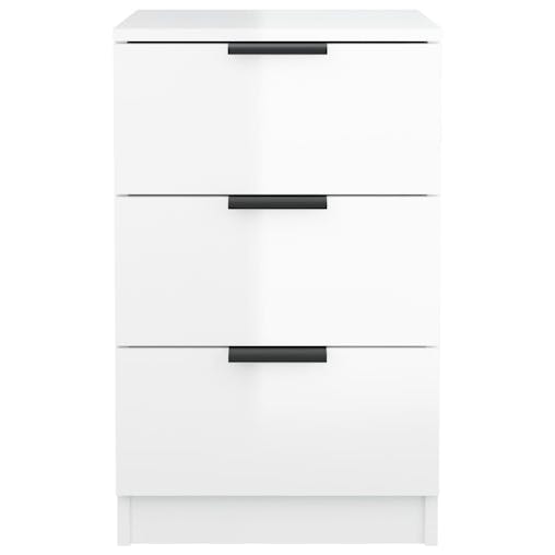 NNEVL Bedside Cabinets 2 pcs High Gloss White 40x36x65 cm