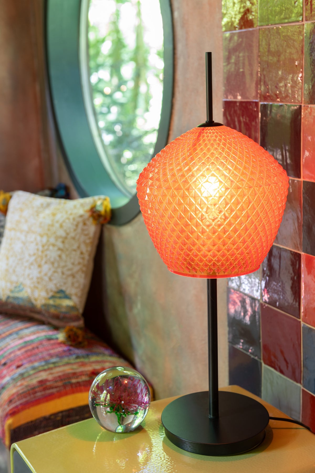 J-Line lamp - glas - rood
