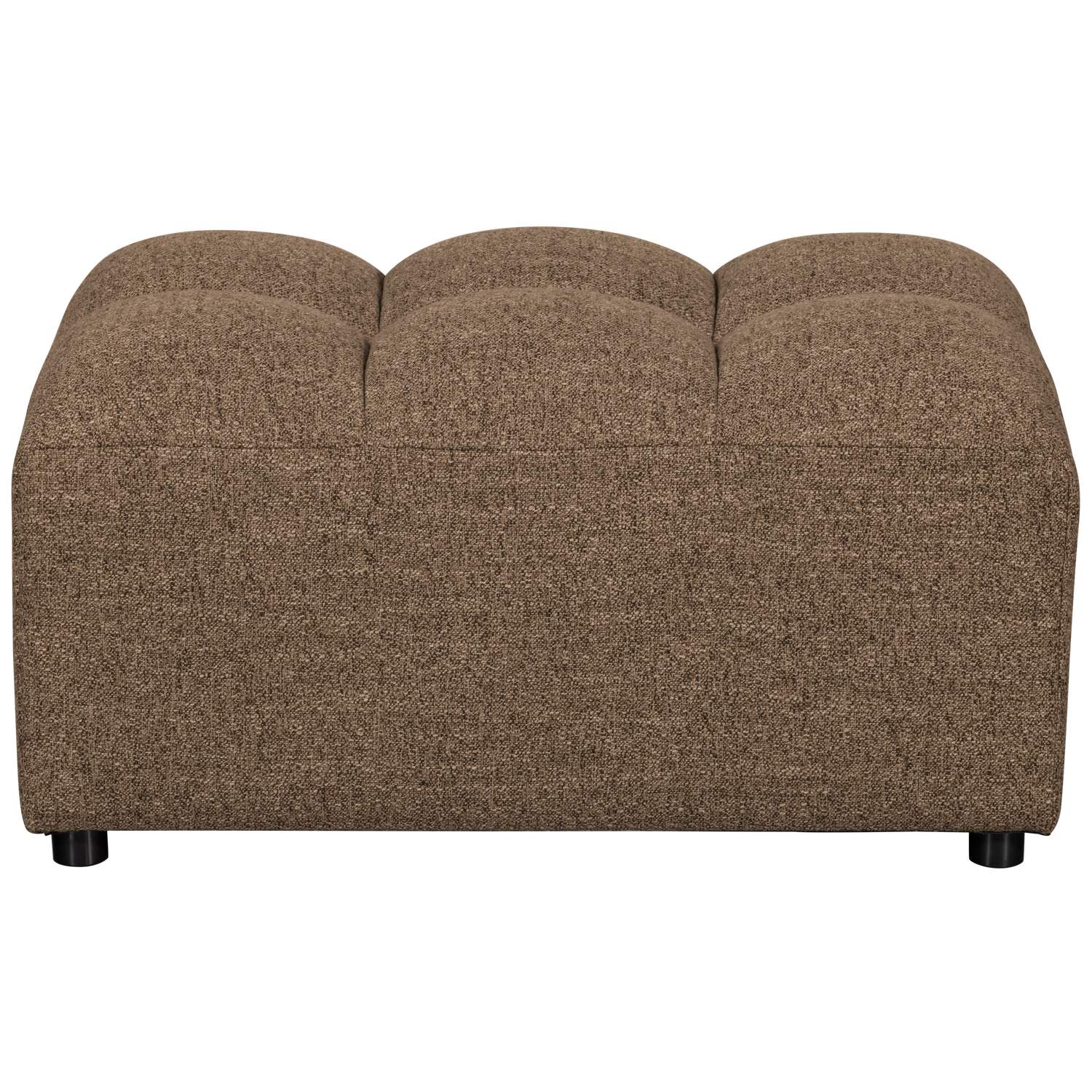 WOOOD hocker Allure - Geweven Stof - Donkerbruin Melange