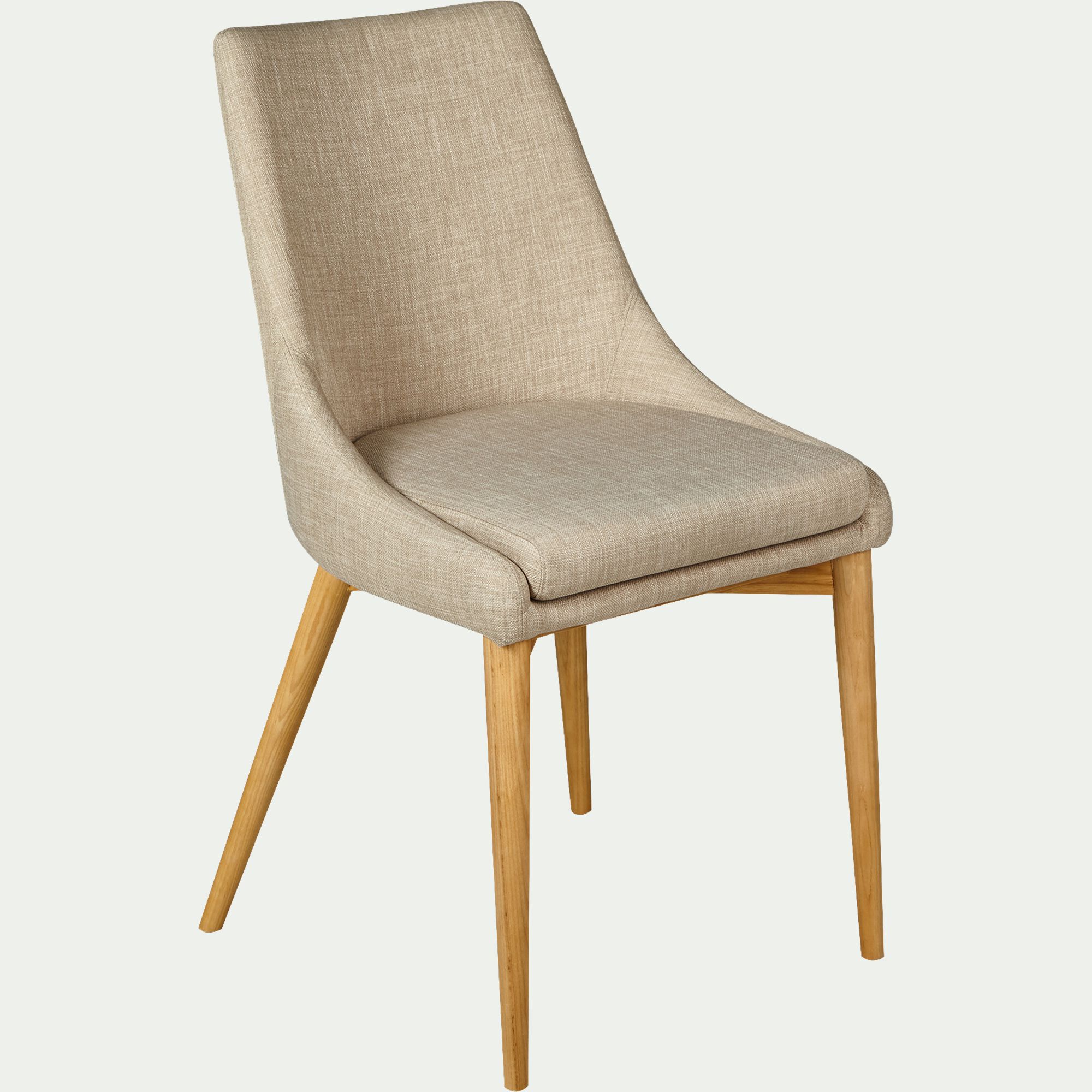 ABBY - Chaise en tissu - beige