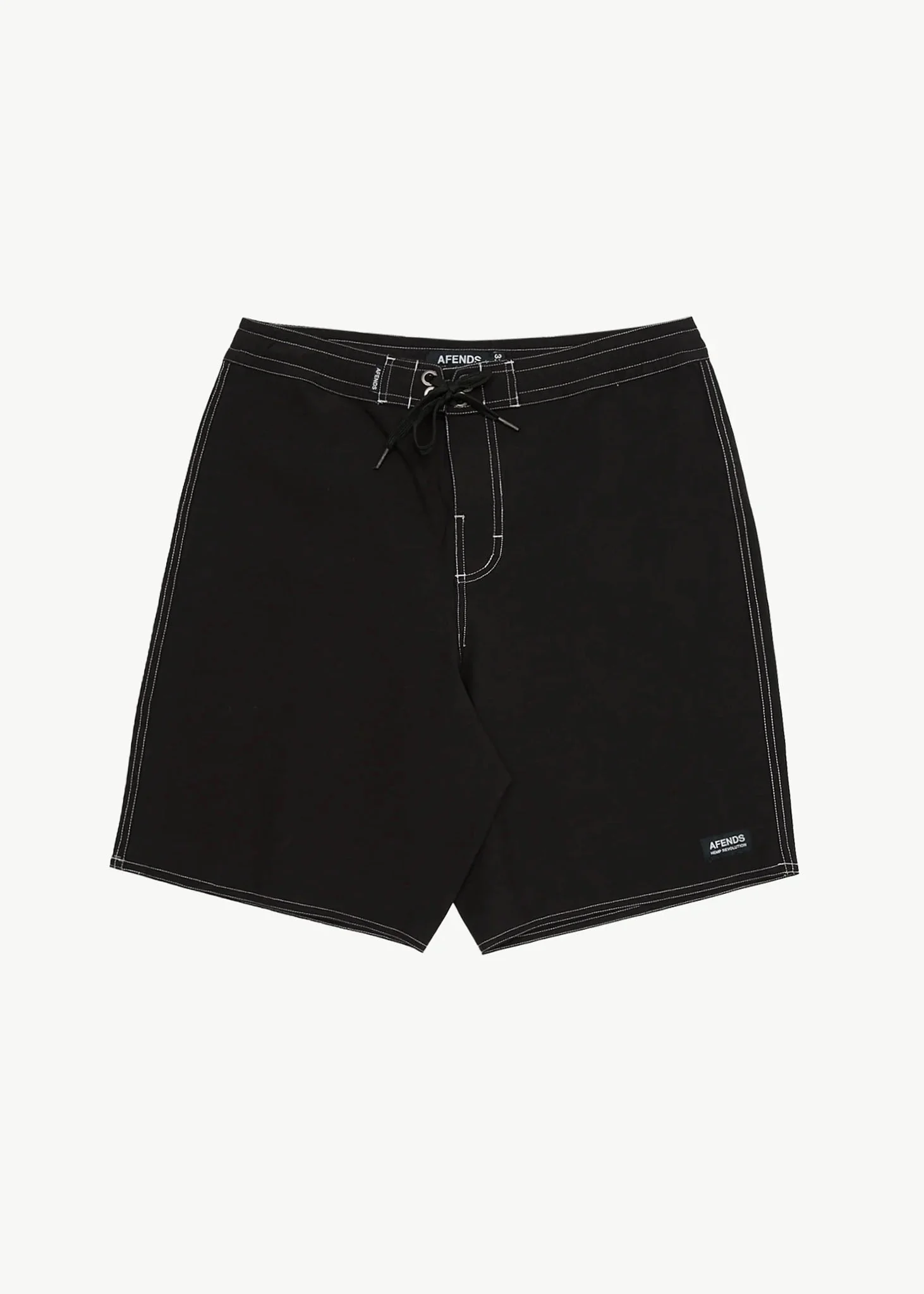 AFENDS Mens Surf Related - Fixed Waist Boardshort 20 - Black