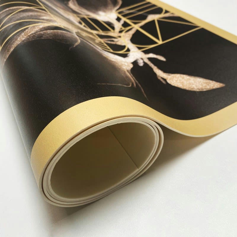 BOHO CHIC - Tapis Vinyle Médium l 50xL120cm Noir Art Déco