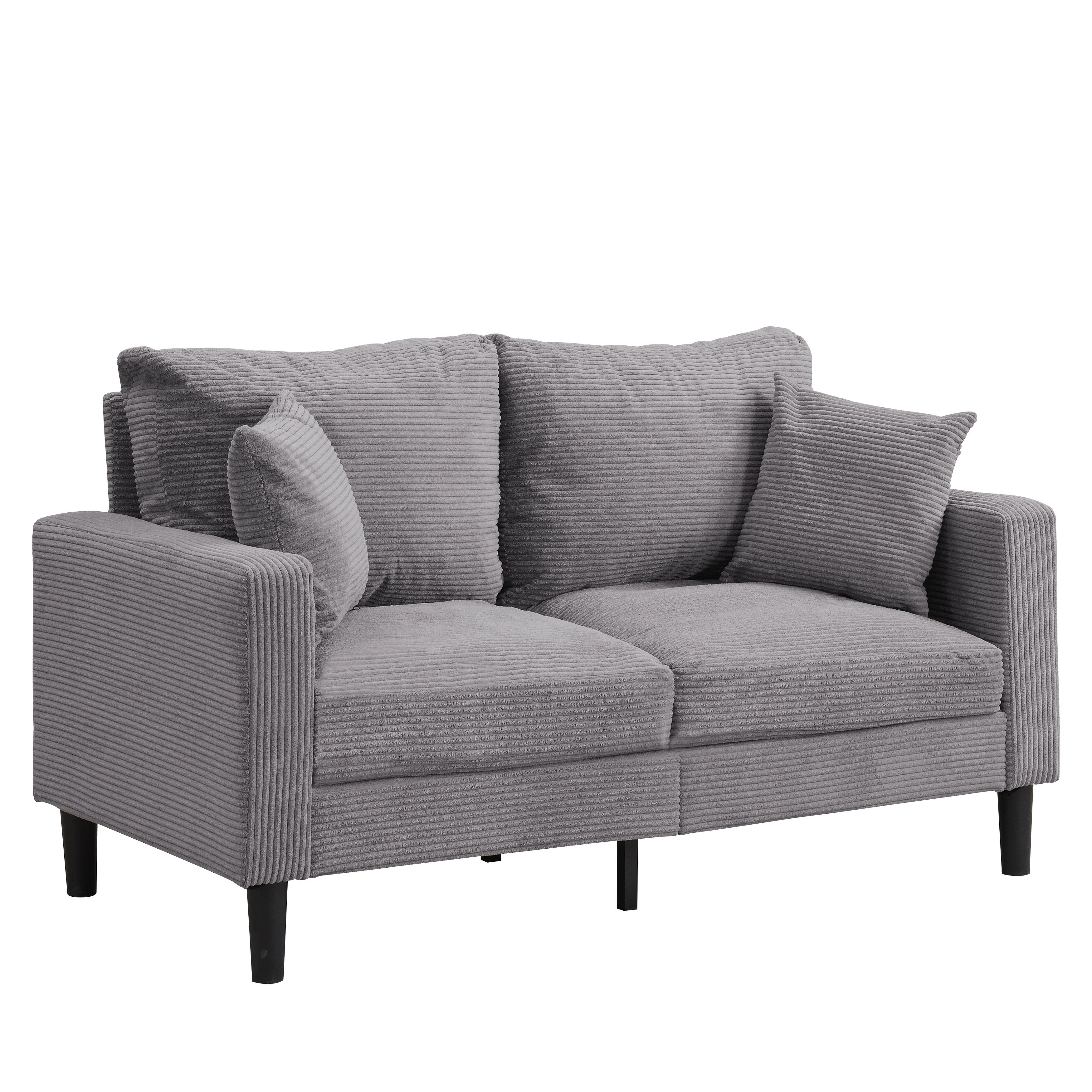 Resilience Loveseat Sofa, Wooden Frame 2 Seat Sofa
