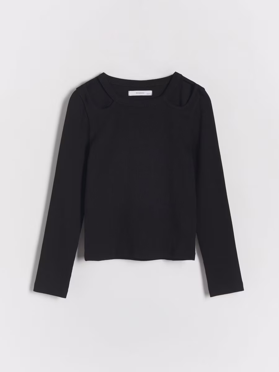 Long Sleeve T-Shirt With Cut-Outs