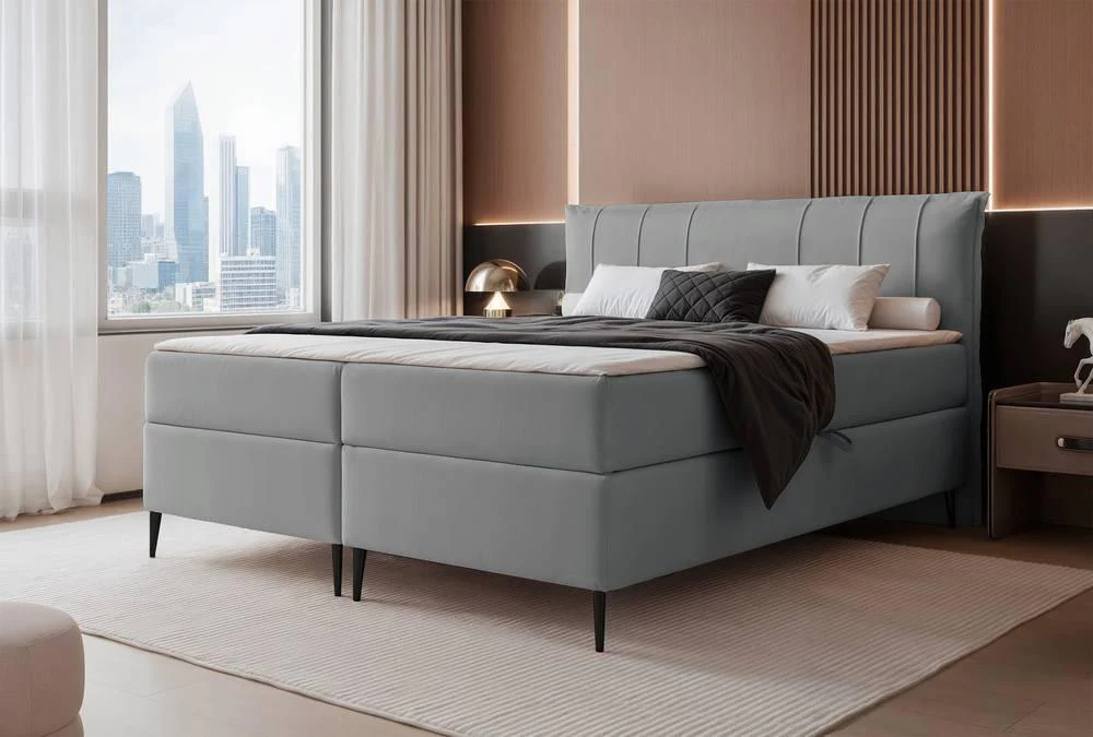 Boxspring Savina 160x200 cm incl topper en opbergruimte
