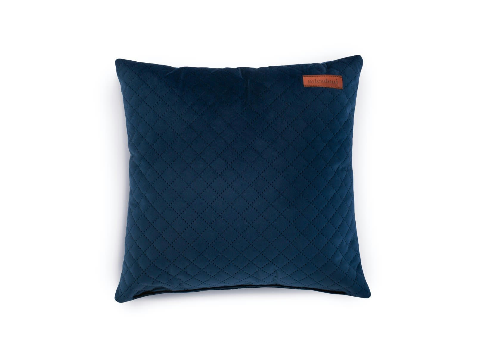 DONA - Coussin en tissu velours bleu roi 36x36x16cm