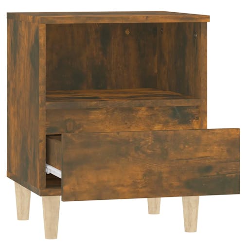NNEVL Bedside Cabinets 2 pcs Smoked Oak 40x35x50 cm