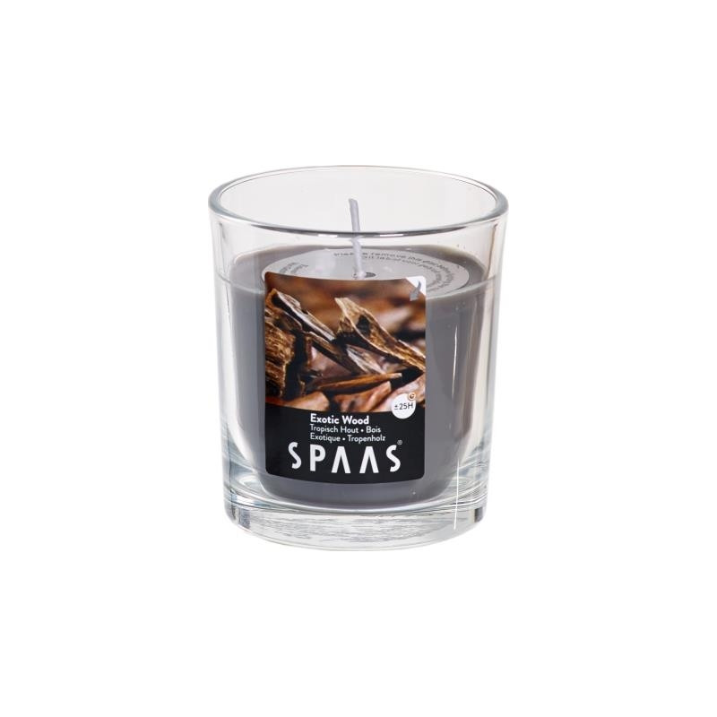Bougie Verre transparent parfumée bois exotique