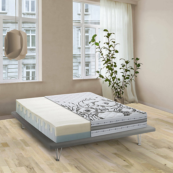 Matelas simple Dmeazz, matelas en mousse à mémoire de forme et Waterfoam, anti-acariens et hypoallergénique, 80x190h 22 cm