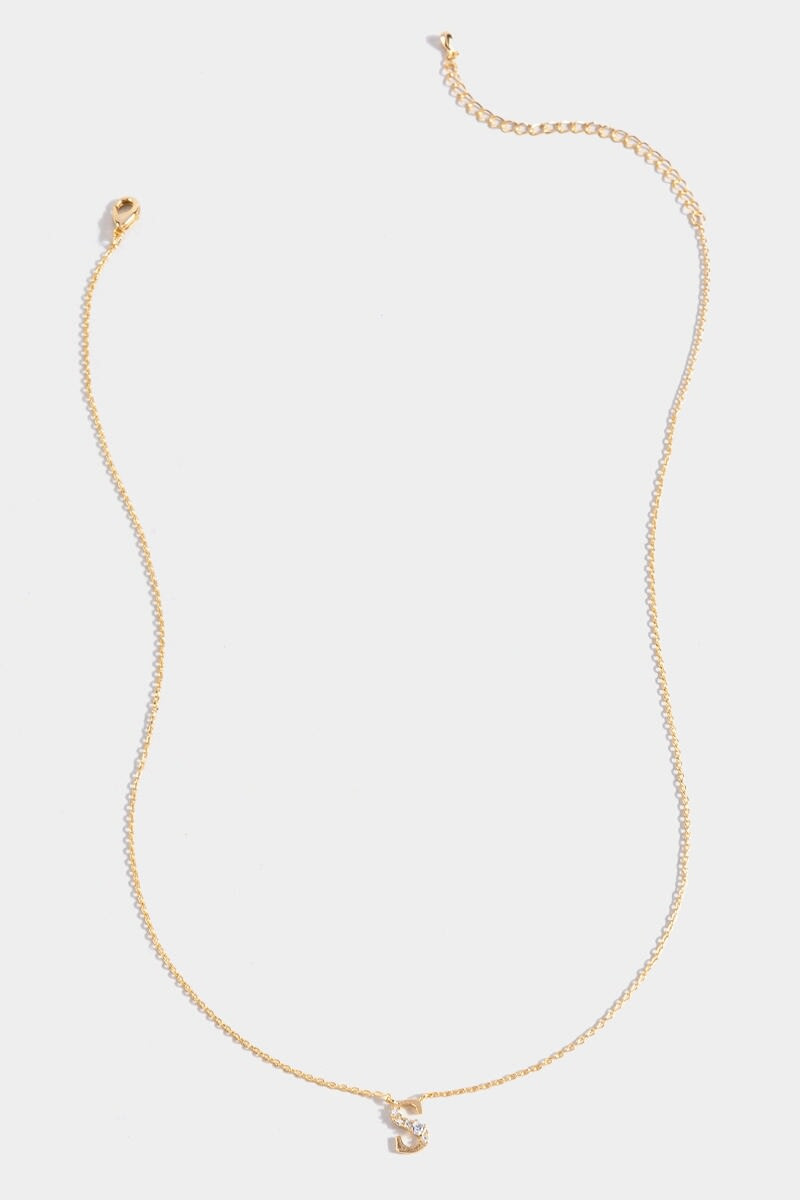 Crystal Cluster Initial Necklace