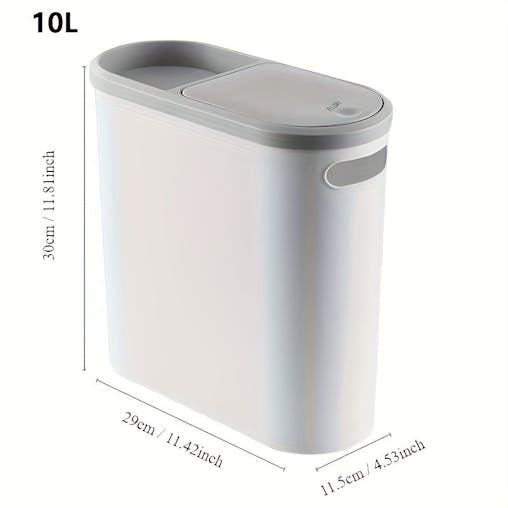 NNETM Slim Bathroom Trash Can with Lid